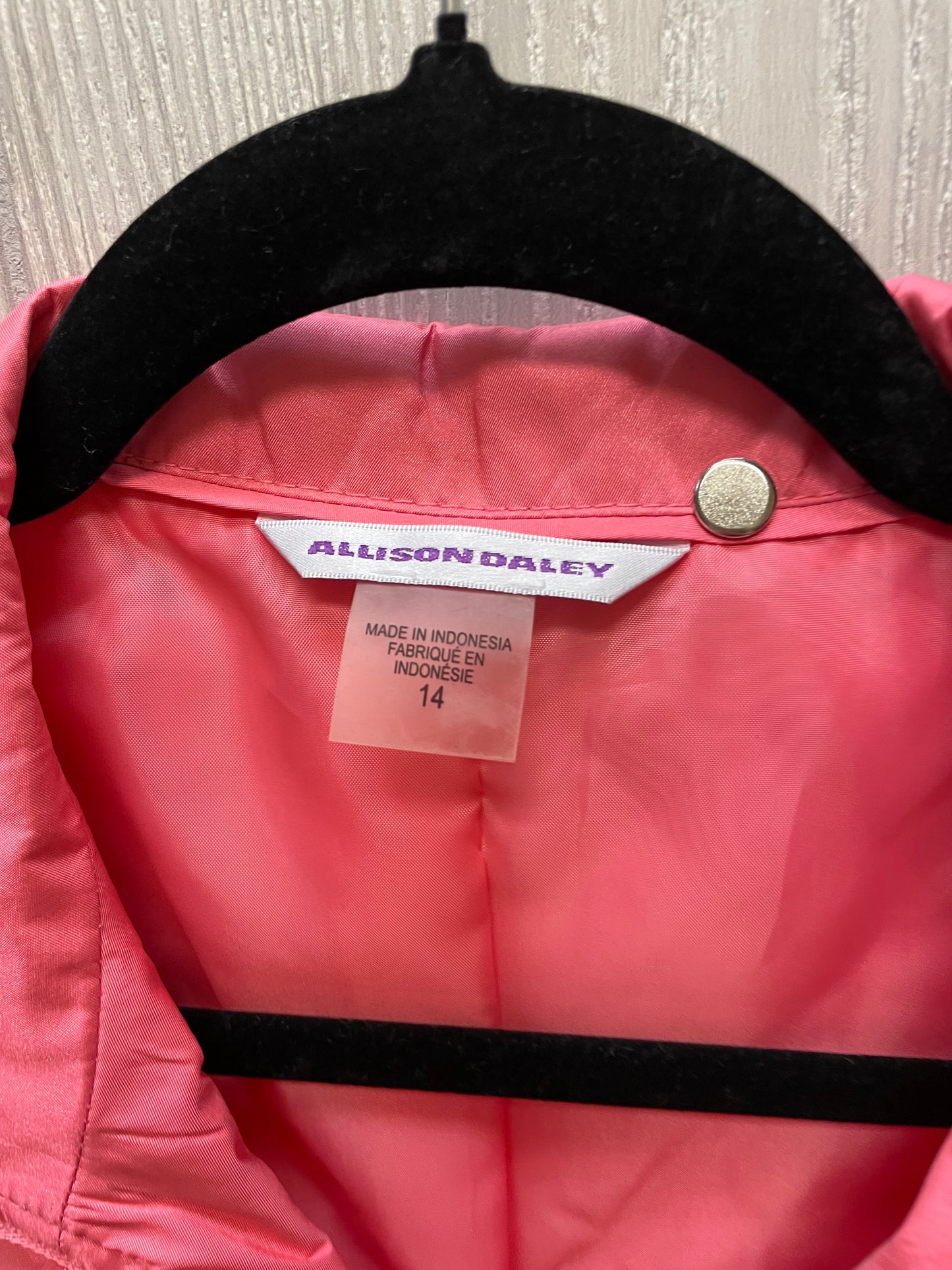 Vest Puffer & Quilted By Allison Daley In Pink, Size: L