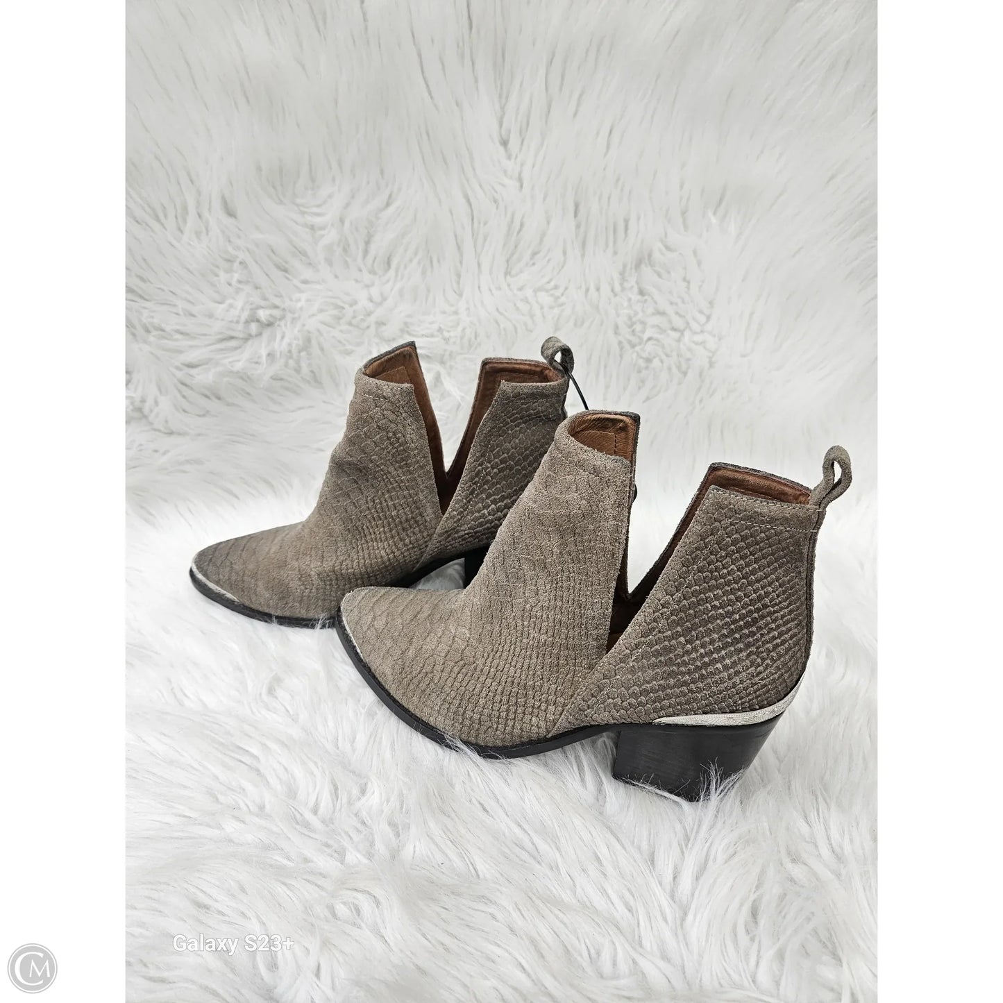 Boots Ankle Heels By Jeffery Campbell In Grey, Size: 9