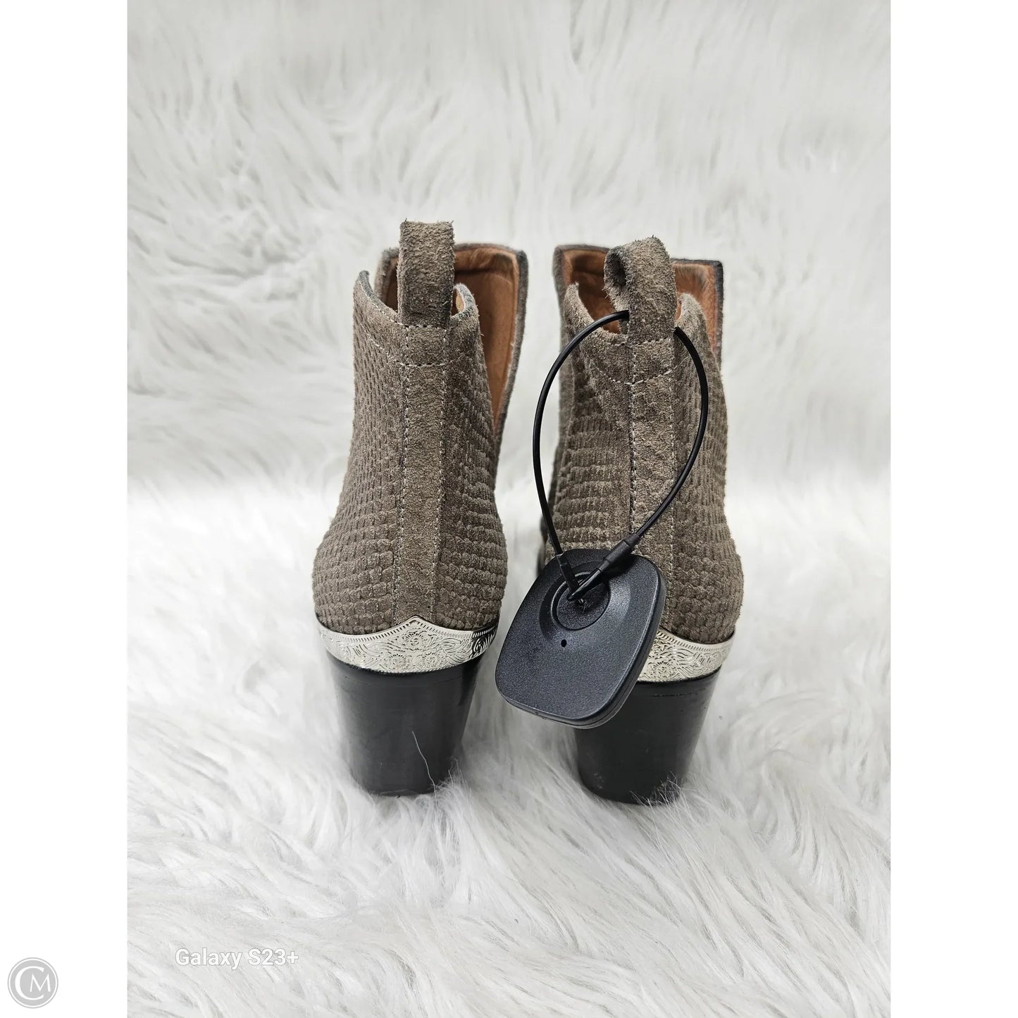 Boots Ankle Heels By Jeffery Campbell In Grey, Size: 9