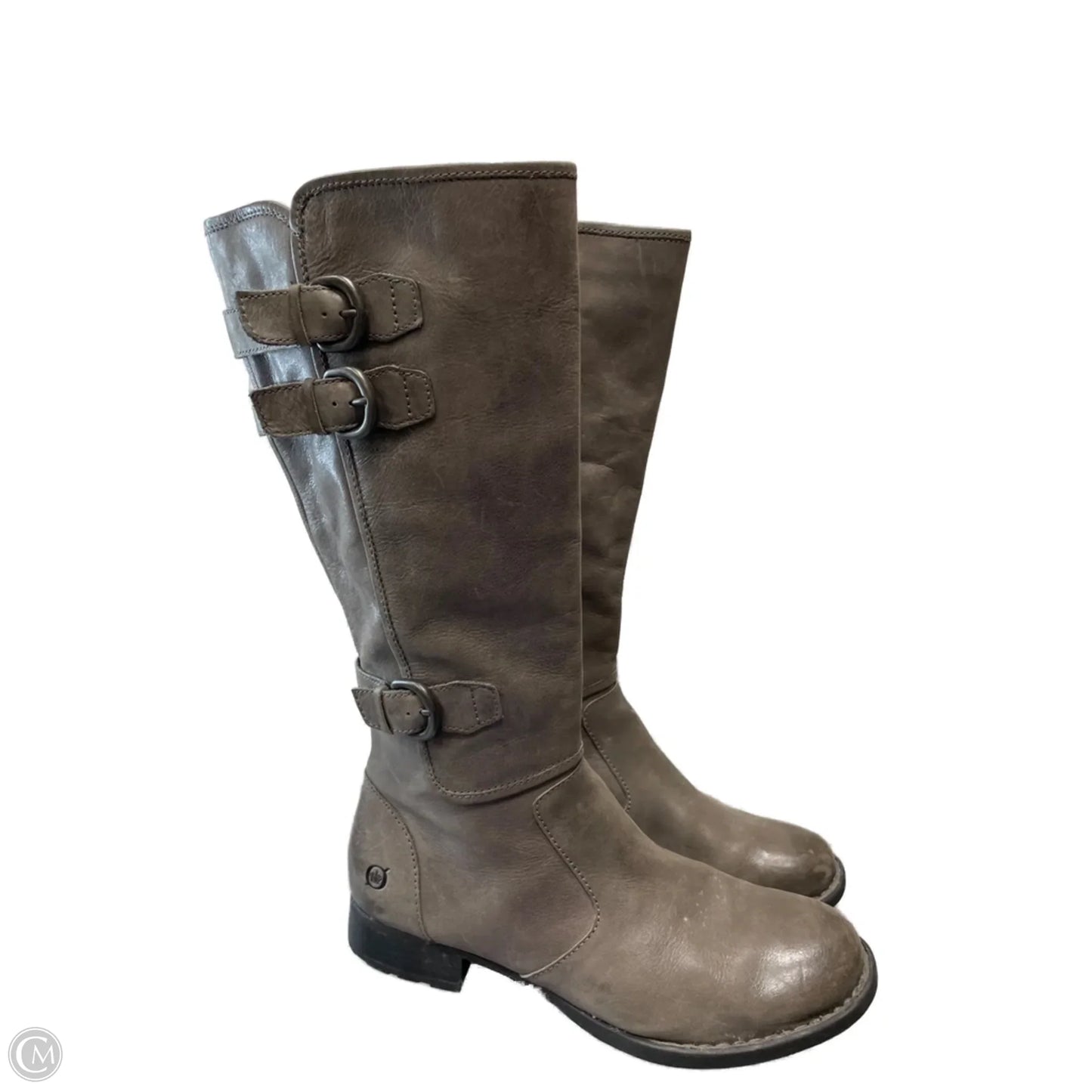 Boots Leather By Born In Grey, Size: 9.5