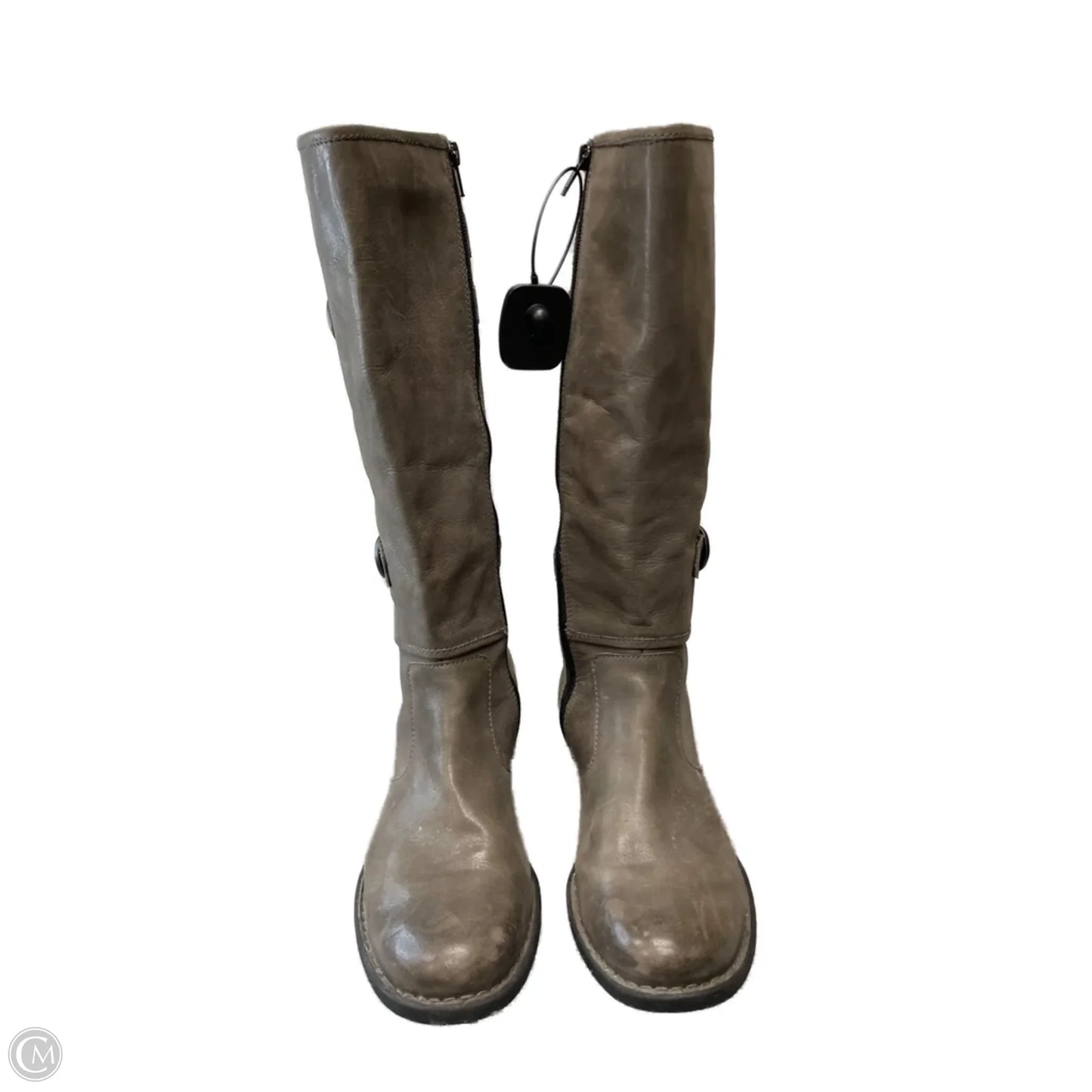 Boots Leather By Born In Grey, Size: 9.5