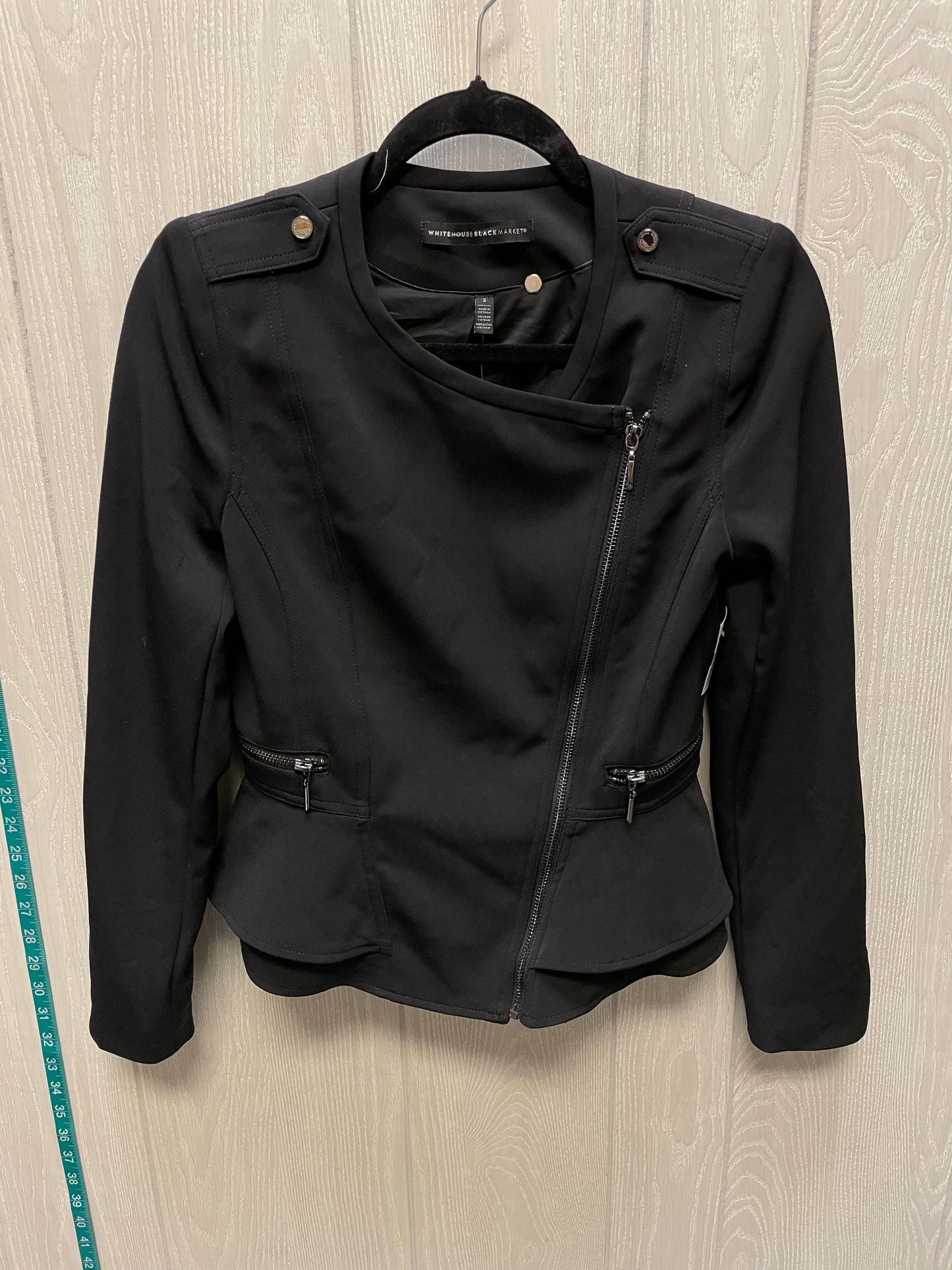 Jacket Moto By White House Black Market In Black, Size: Xs