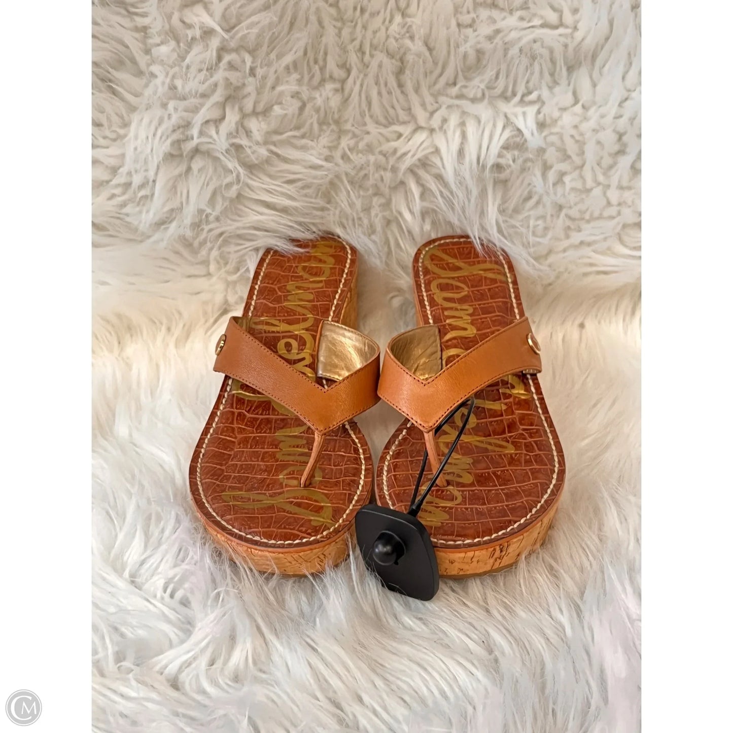 Sandals Heels Wedge By Sam Edelman In Brown, Size: 7.5