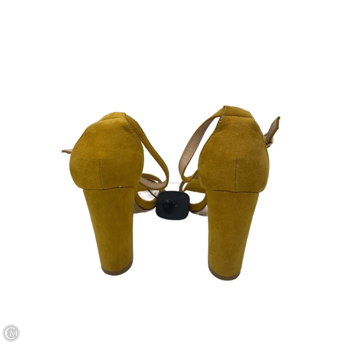 Sandals Heels Block By Clothes Mentor In Yellow, Size: 7