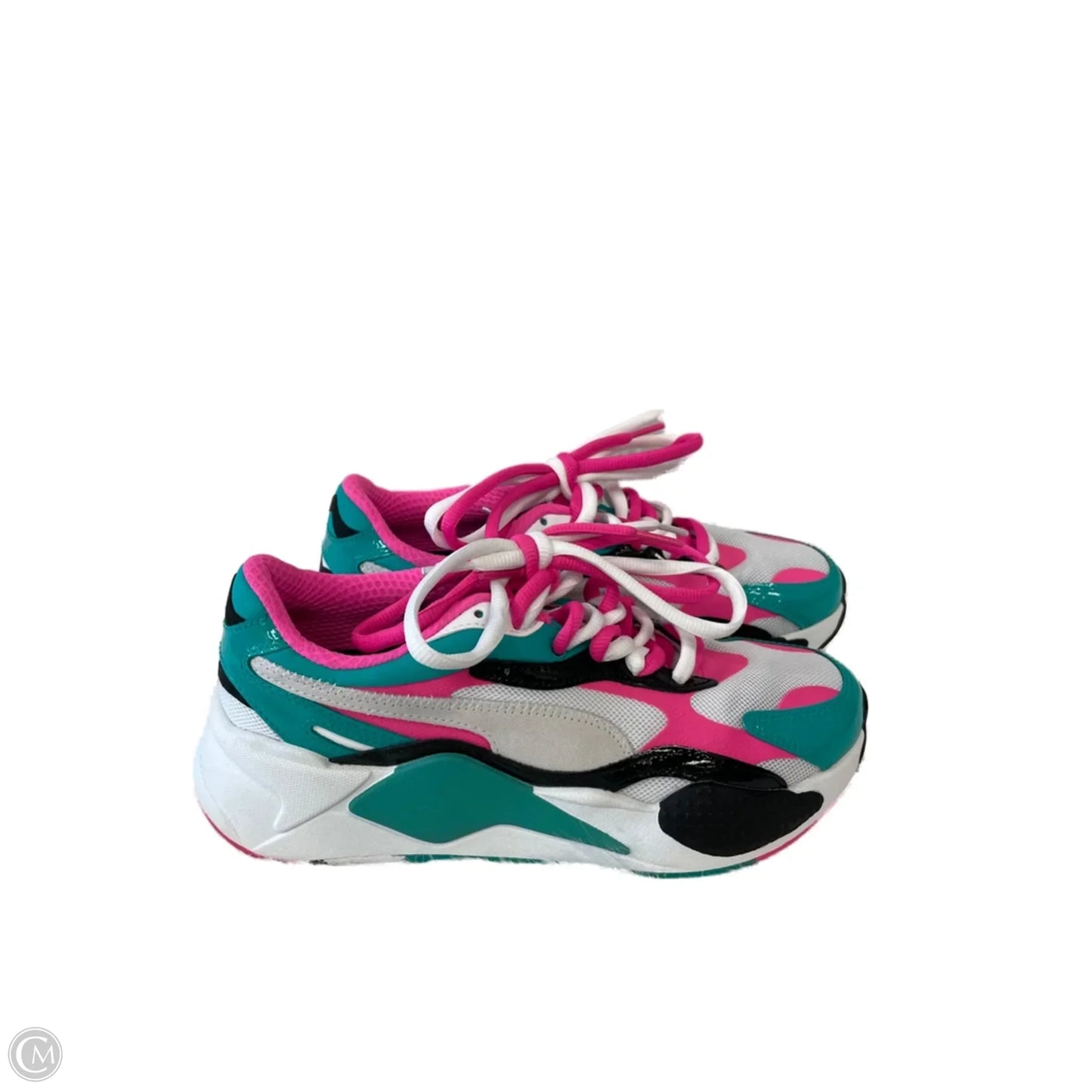Shoes Athletic By Puma In Green & Pink, Size: 8