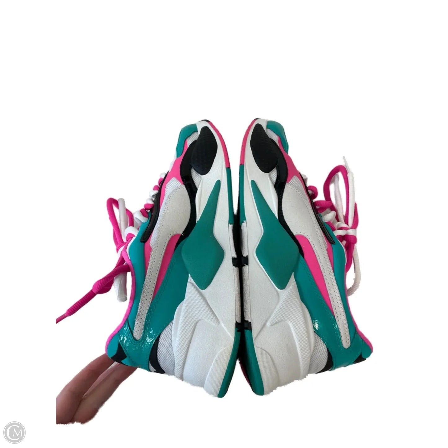 Shoes Athletic By Puma In Green & Pink, Size: 8