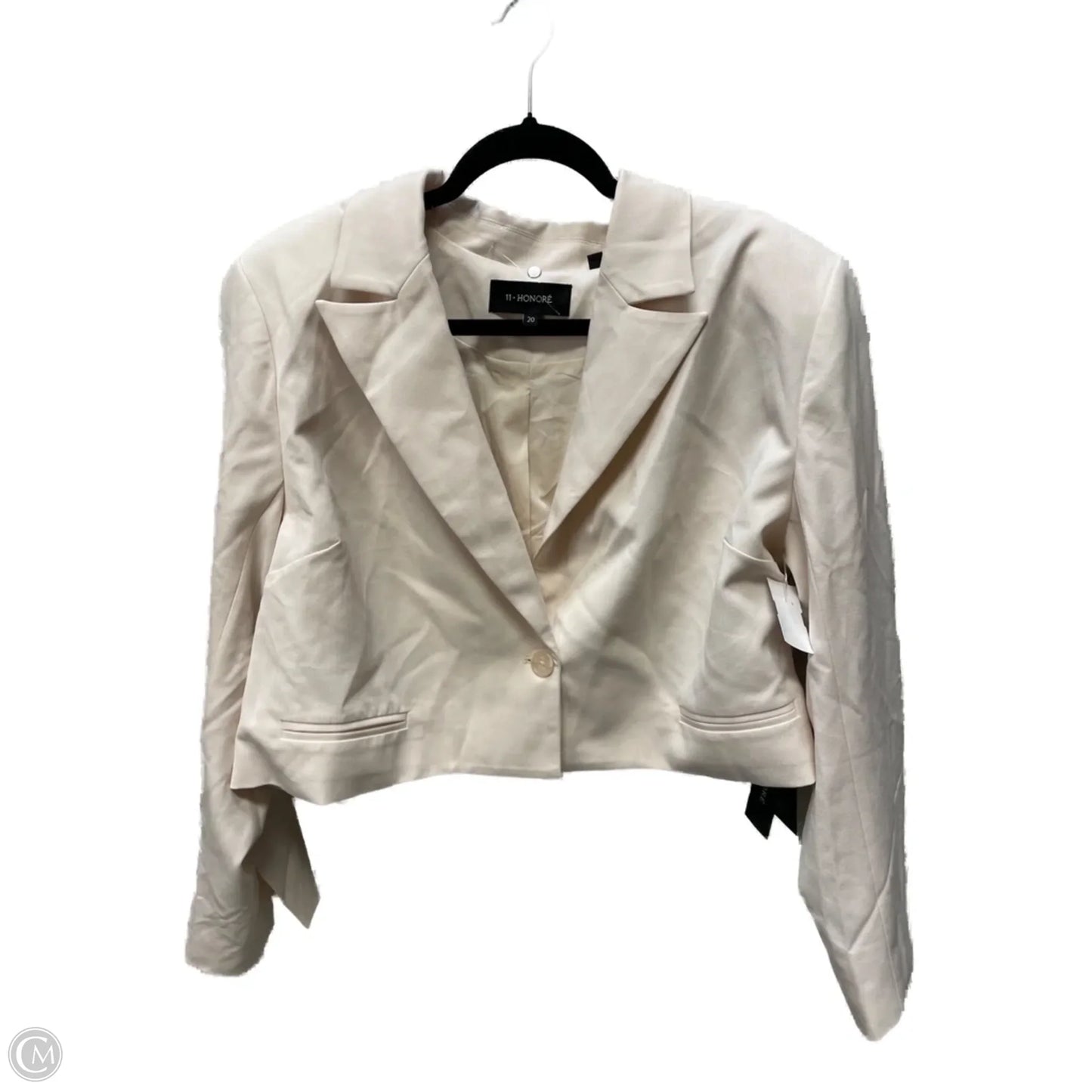 Blazer By 11. honore In Cream, Size: 2x