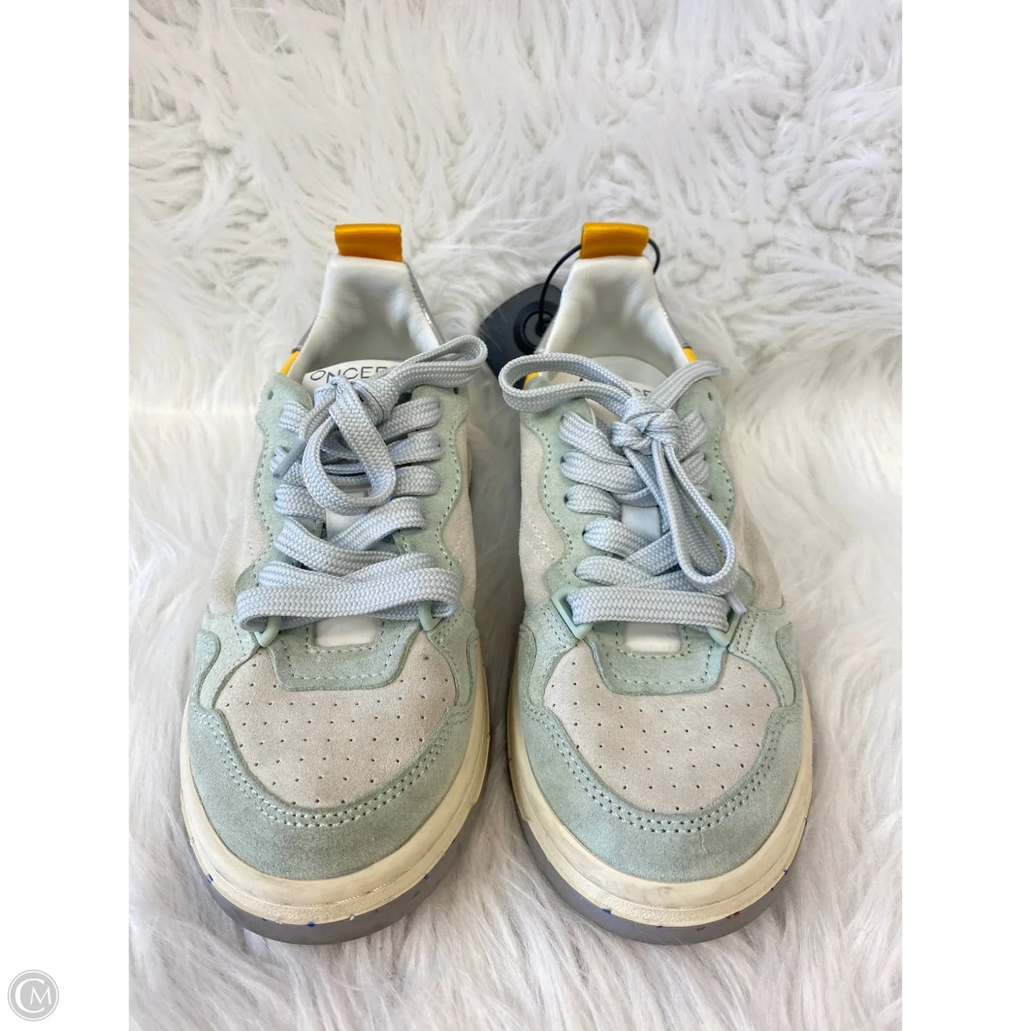 Shoes Sneakers By Cma In Green & Grey, Size: 6