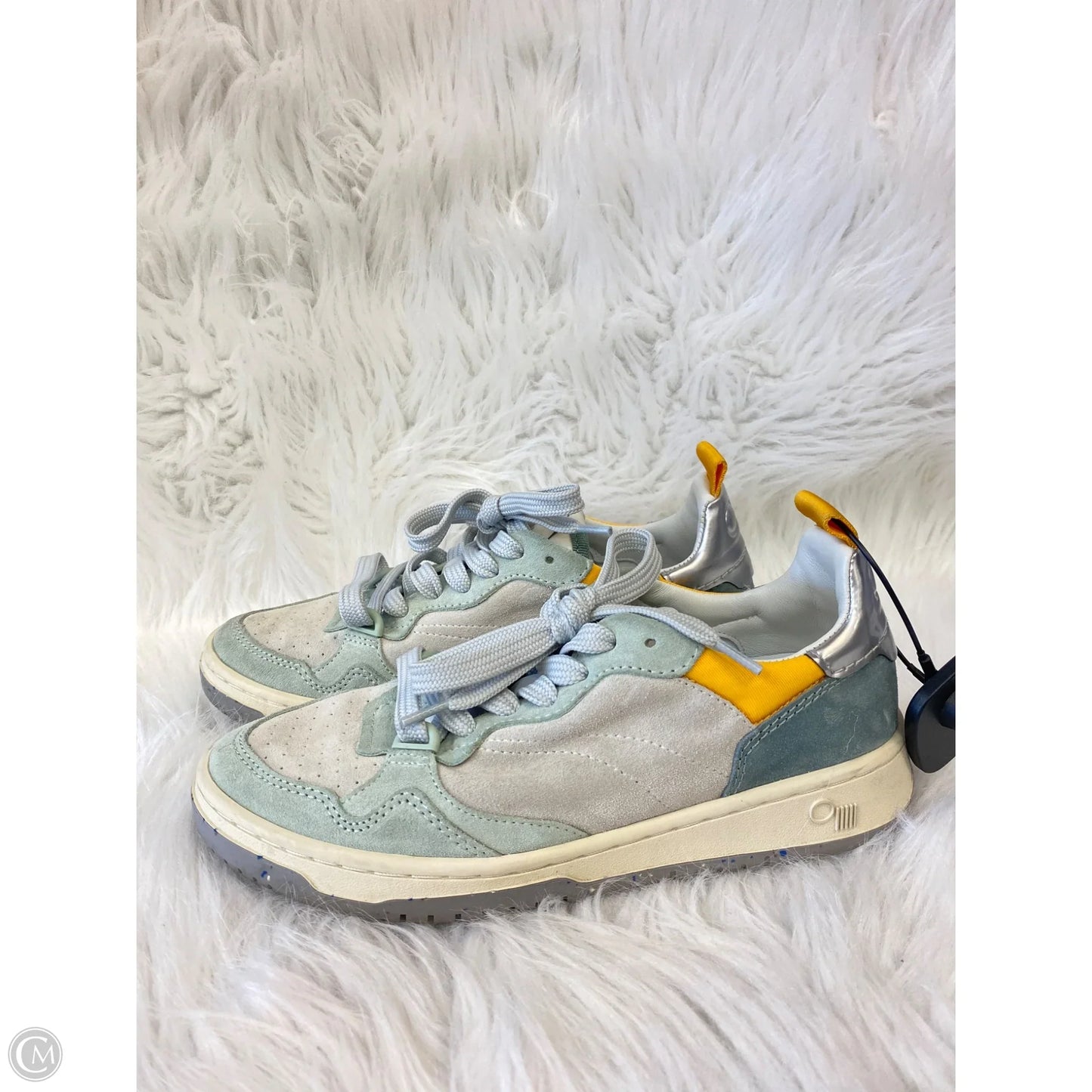 Shoes Sneakers By Cma In Green & Grey, Size: 6