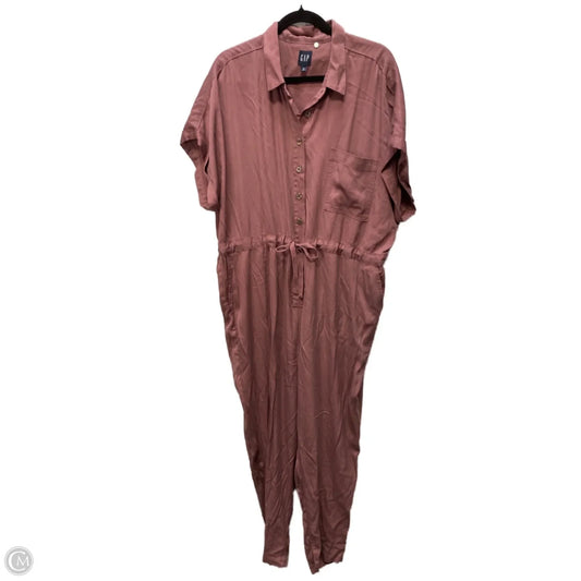 Jumpsuit By Gap In Mauve, Size: 2x