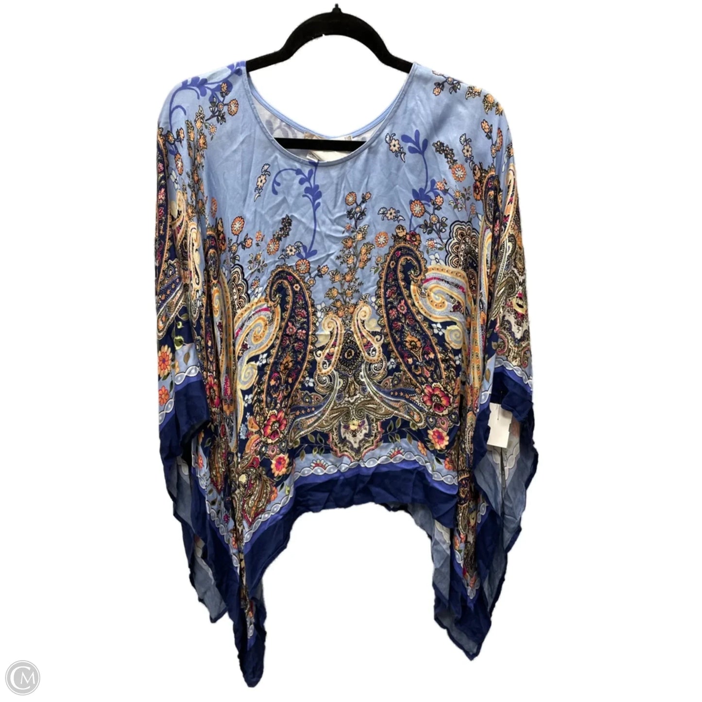 Poncho By Chicos In Nautical Print, Size: 0