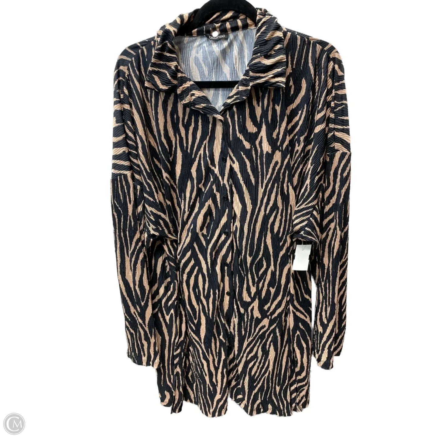 Dress Casual Short By Boohoo Boutique In Black & Brown, Size: M