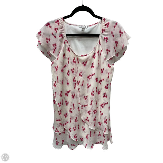 Top Short Sleeve By Roz And Ali In Floral Print, Size: 2x
