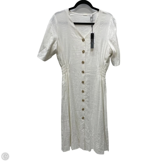 Dress Casual Short By Tahari In Cream, Size: M