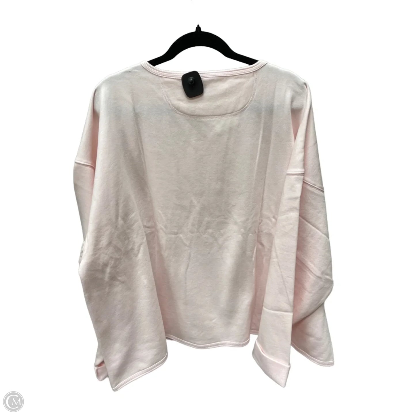 Sweatshirt Crewneck By Moda Intl In Pink, Size: Xl