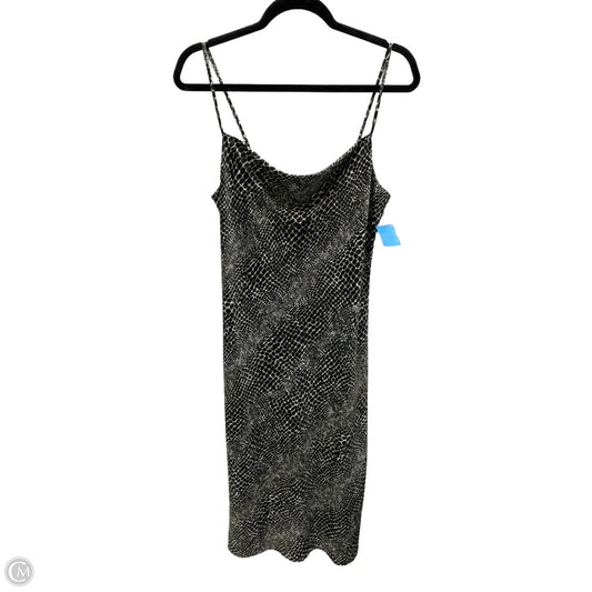 Dress Casual Midi By Banana Republic In Black & Cream, Size: S