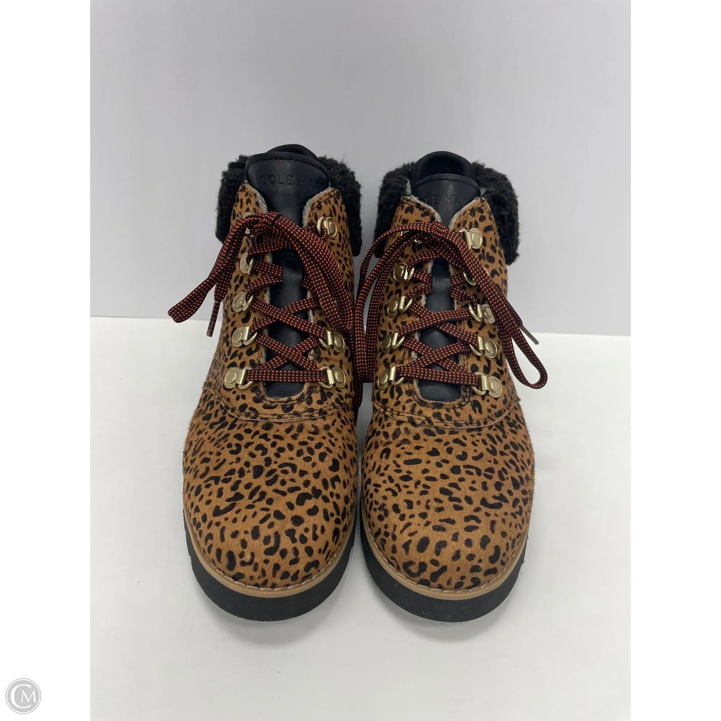 Boots Combat By Cole-haan In Animal Print, Size: 6.5