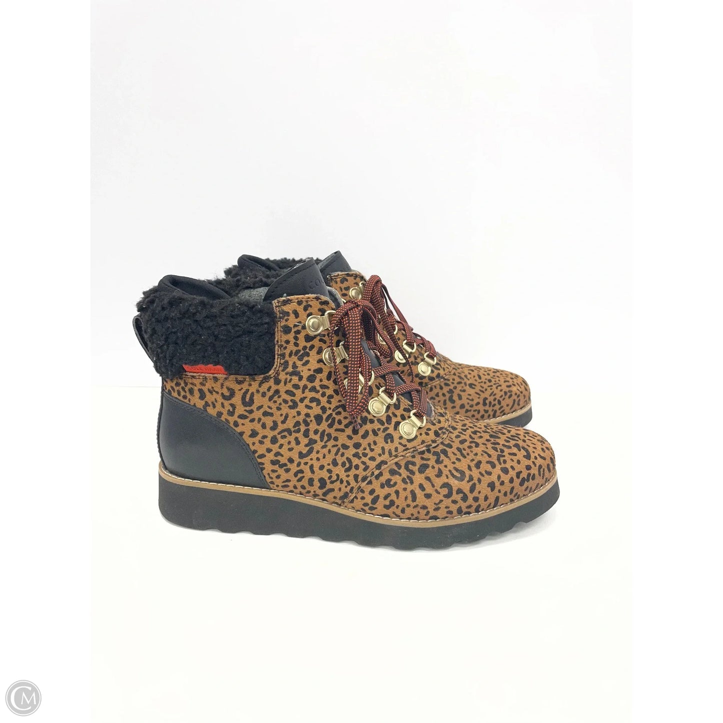 Boots Combat By Cole-haan In Animal Print, Size: 6.5