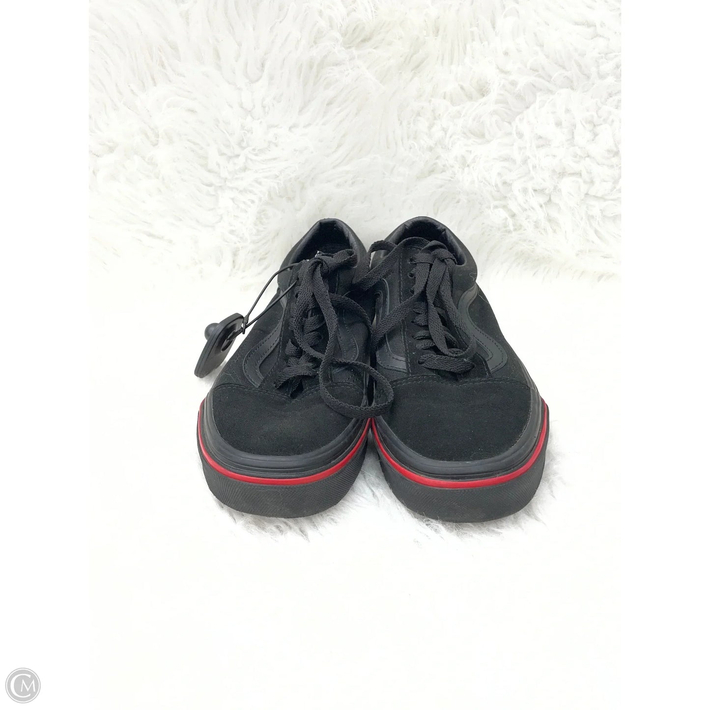Shoes Sneakers By Vans In Black & Red, Size: 8