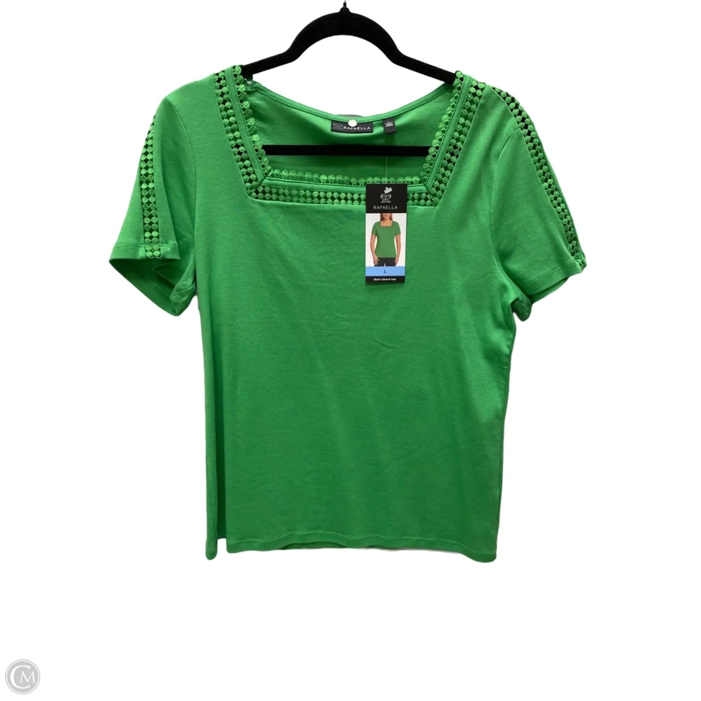 Top Short Sleeve By Rafaella In Green, Size: L
