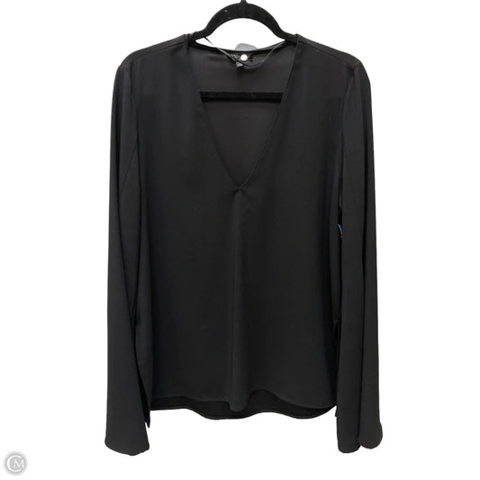 Top Long Sleeve By Top Shop In Black, Size: L