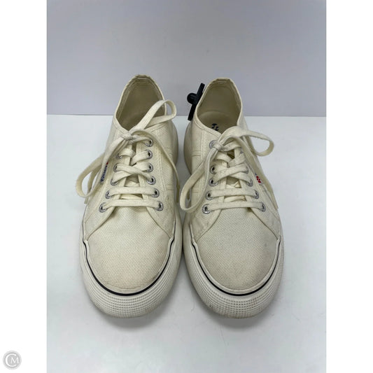 Shoes Sneakers By Superga In Cream, Size: 8