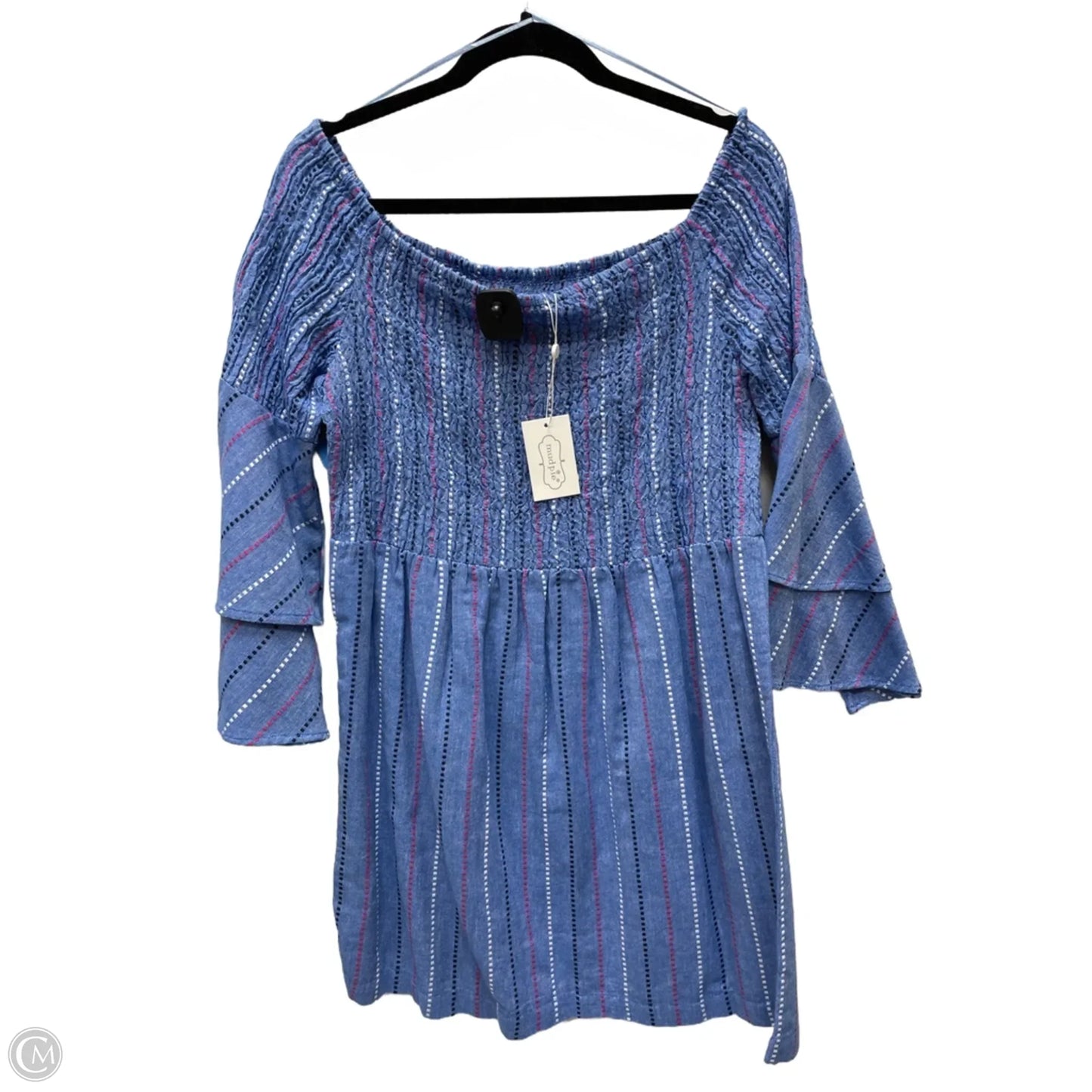 Dress Casual Short By Mudpie In Blue, Size: L