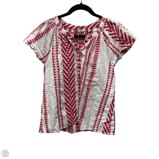 Top Short Sleeve By Dylan In Red & White, Size: Xs