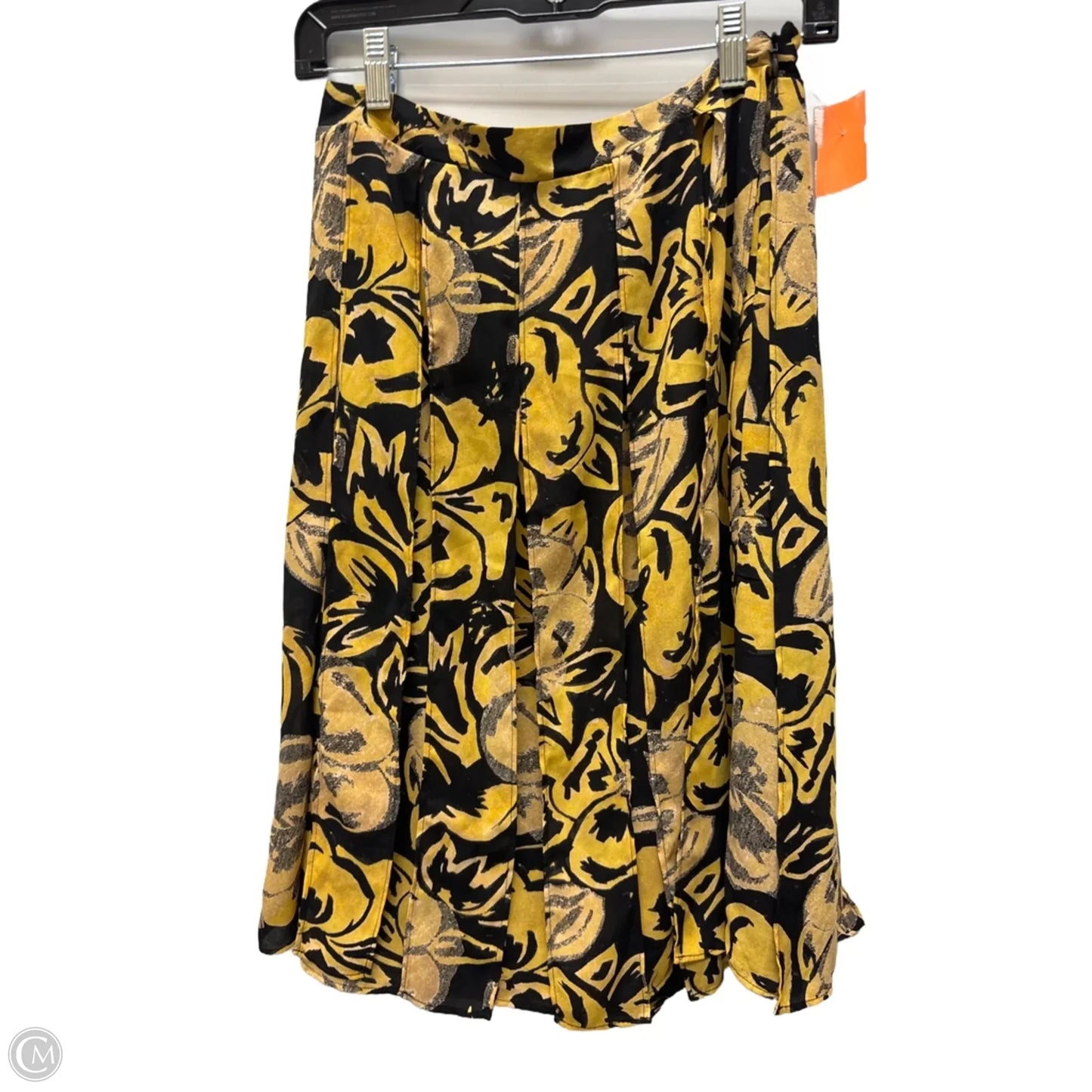 Skirt Mini & Short By Who What Wear In Black & Yellow, Size: 4