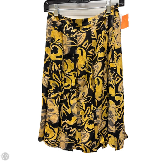Skirt Mini & Short By Who What Wear In Black & Yellow, Size: 4