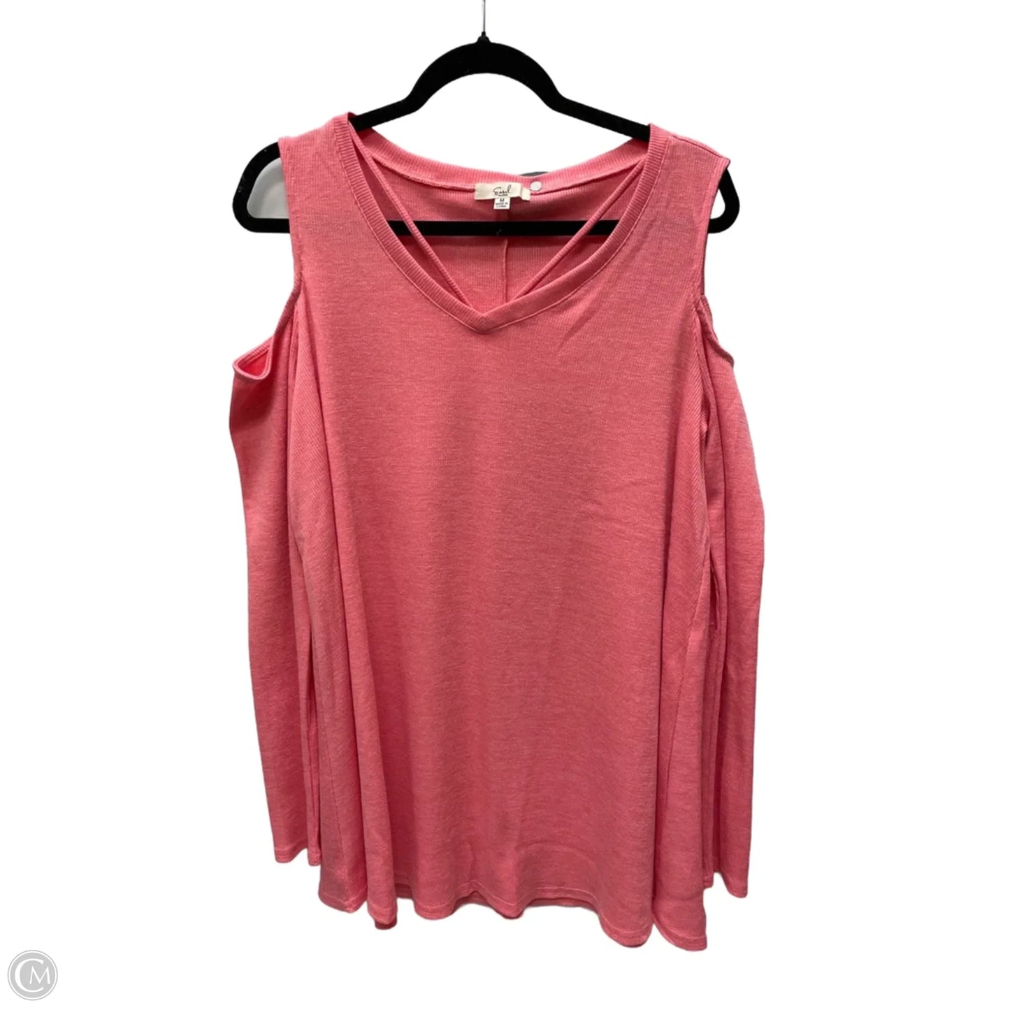 Top Long Sleeve By Easel In Coral, Size: M