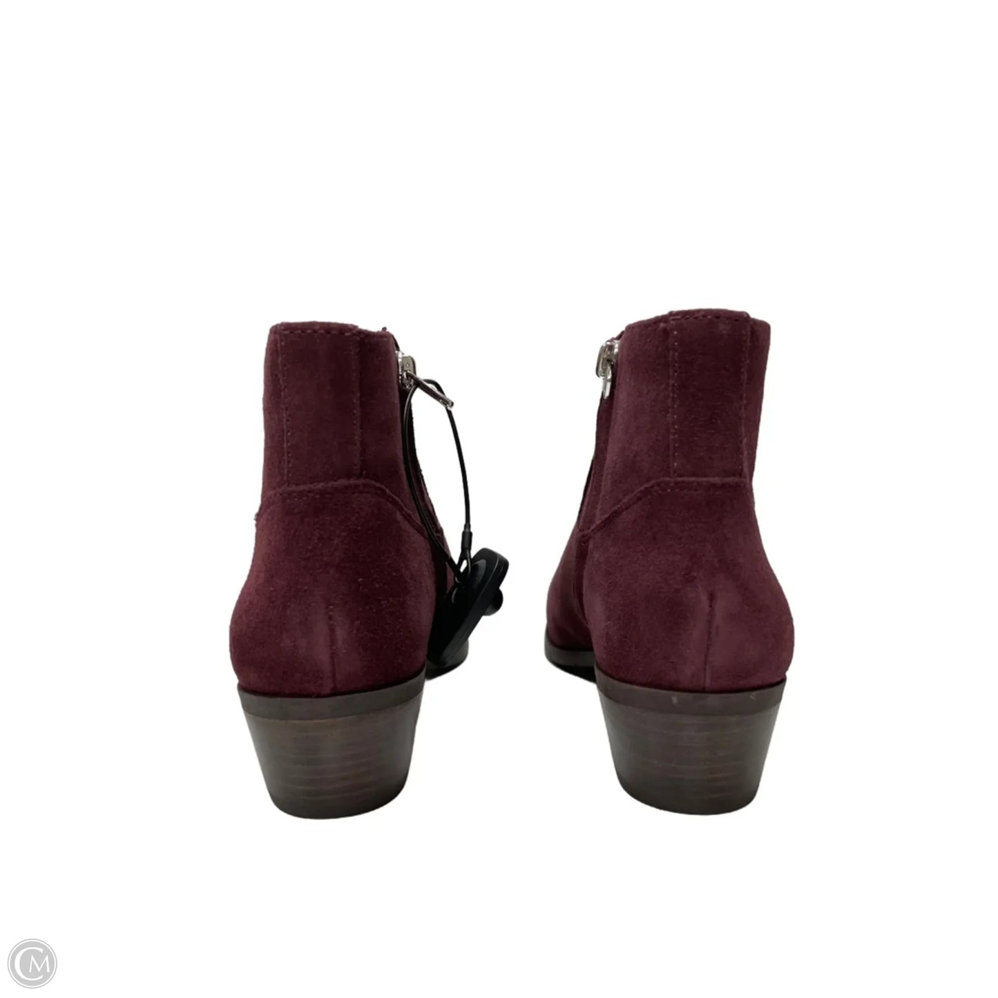 Boots Designer By Coach In Maroon, Size: 7.5