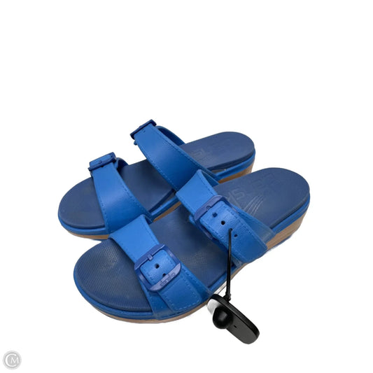 Sandals Heels Platform By Dansko In Blue, Size: 9