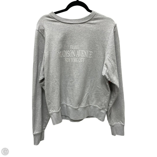Sweatshirt Crewneck By Frame In Grey, Size: Xl