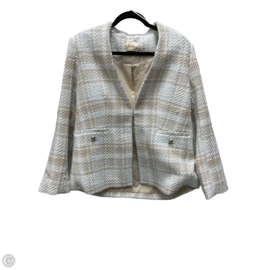 Blazer By Elie Tahari In Cream & Tan, Size: Xl