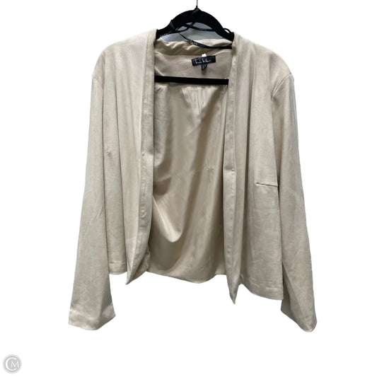Blazer By Nicole Miller In Tan, Size: Xl
