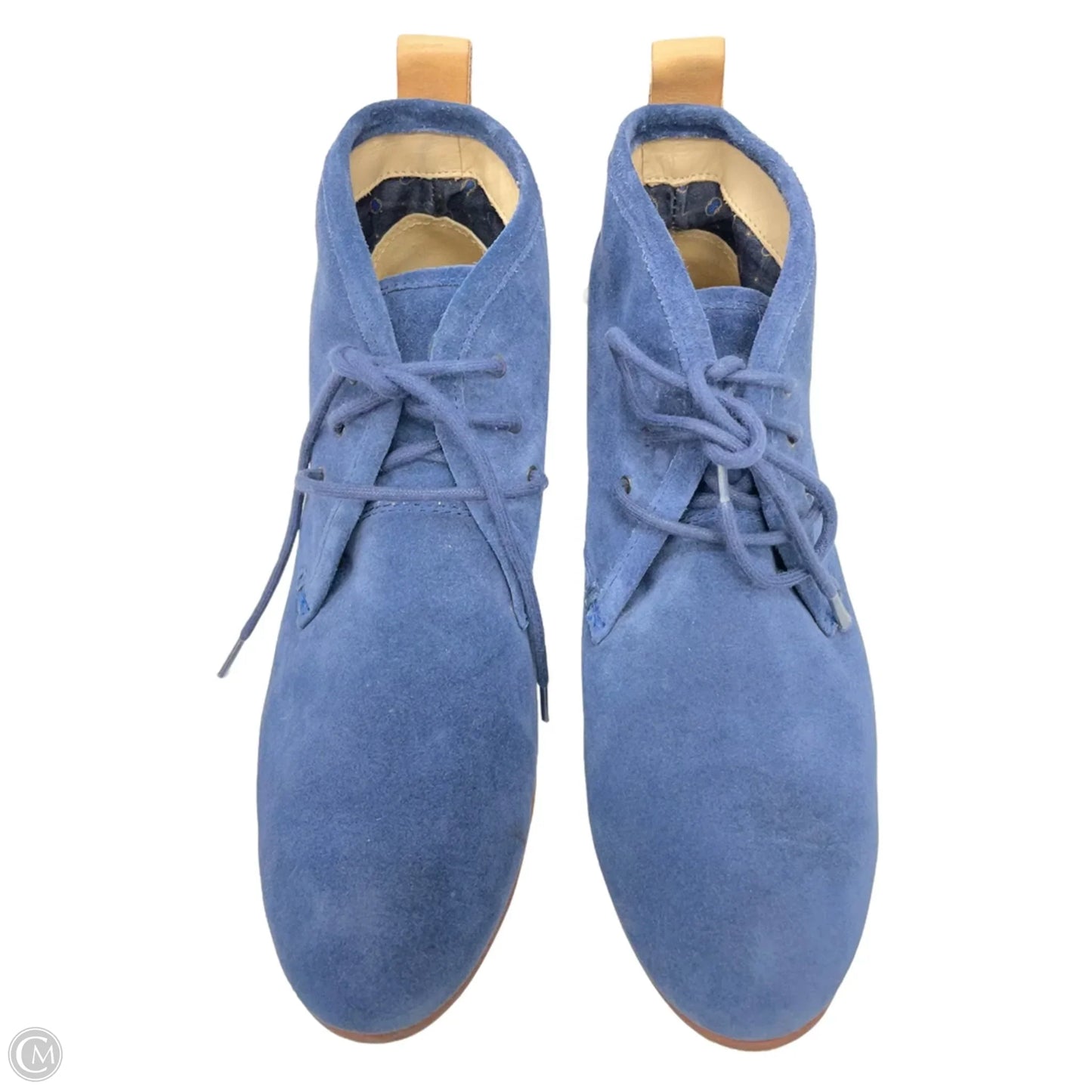 Boots Ankle Flats By Cmb In Blue & Tan, Size: 8