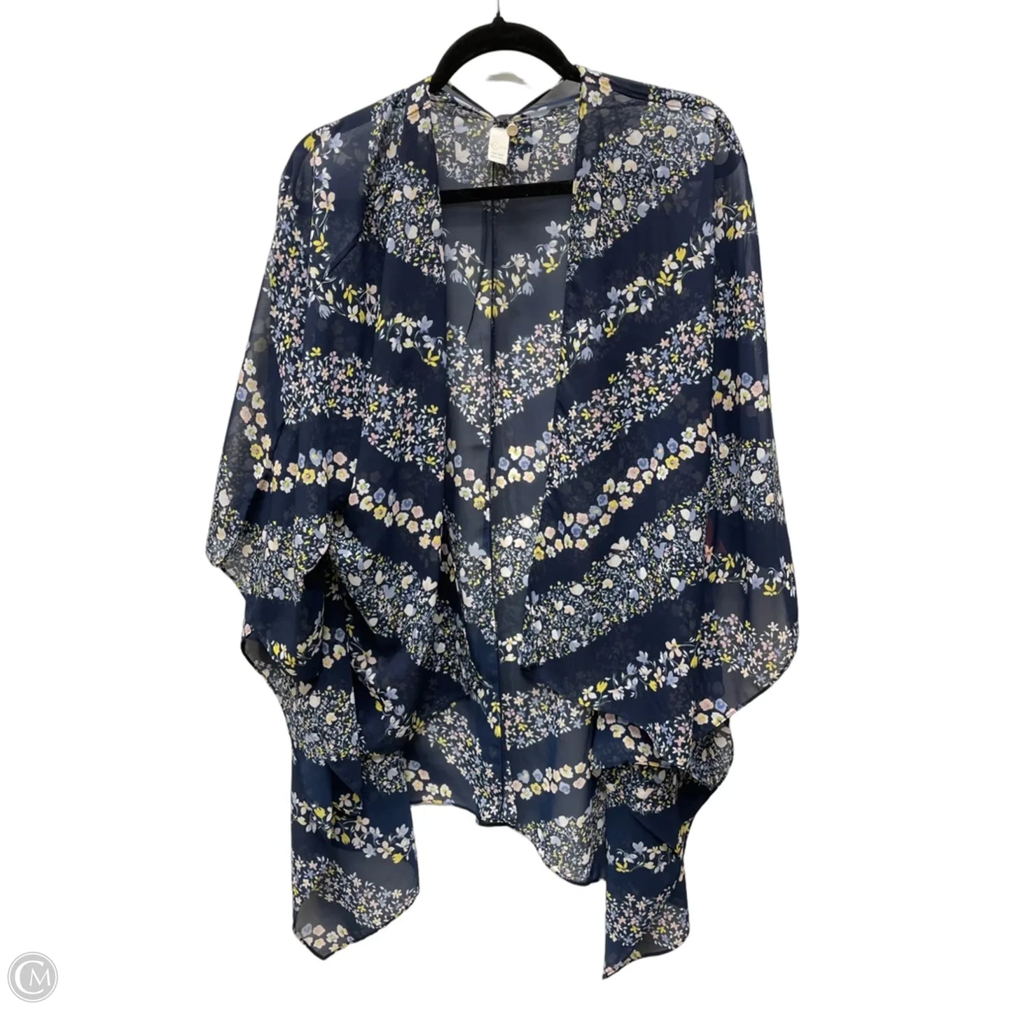 Cardigan By Cato In Floral Print, Size: Osfm
