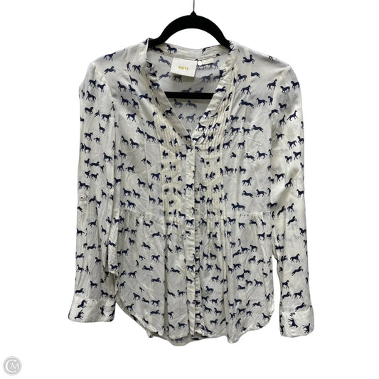 Top Long Sleeve By Maeve In Cream, Size: Xs