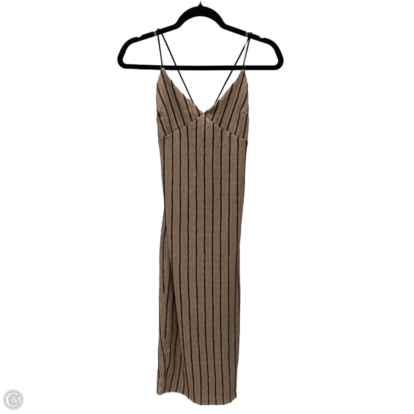 Dress Casual Midi By Derek Heart In Striped Pattern, Size: L