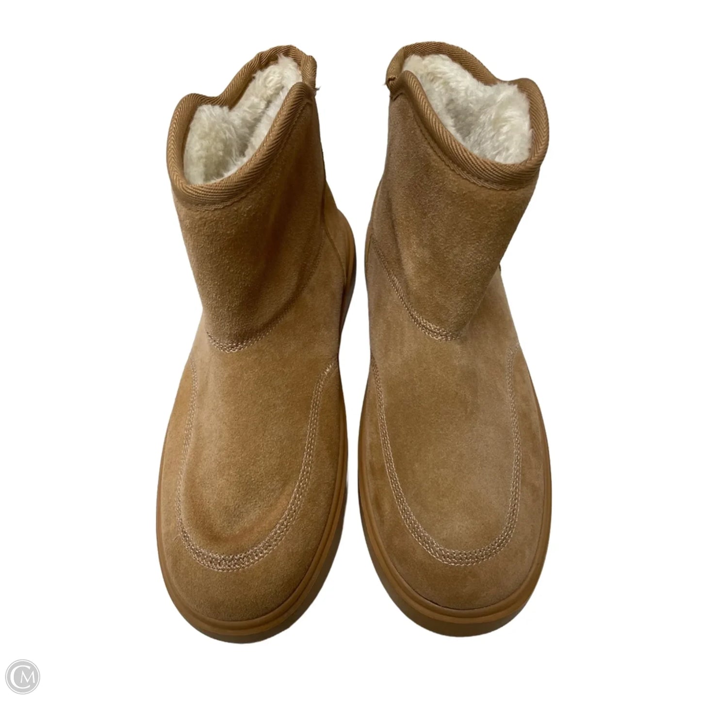 Boots Ankle Flats By BNQ In Tan, Size: 10