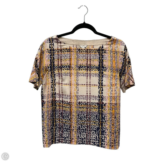 Blouse Short Sleeve By Fossil In Multi-colored, Size: M