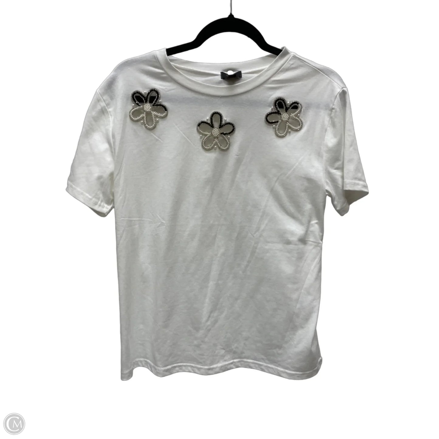 Top Short Sleeve By Ontwelfth In Cream, Size: Xl