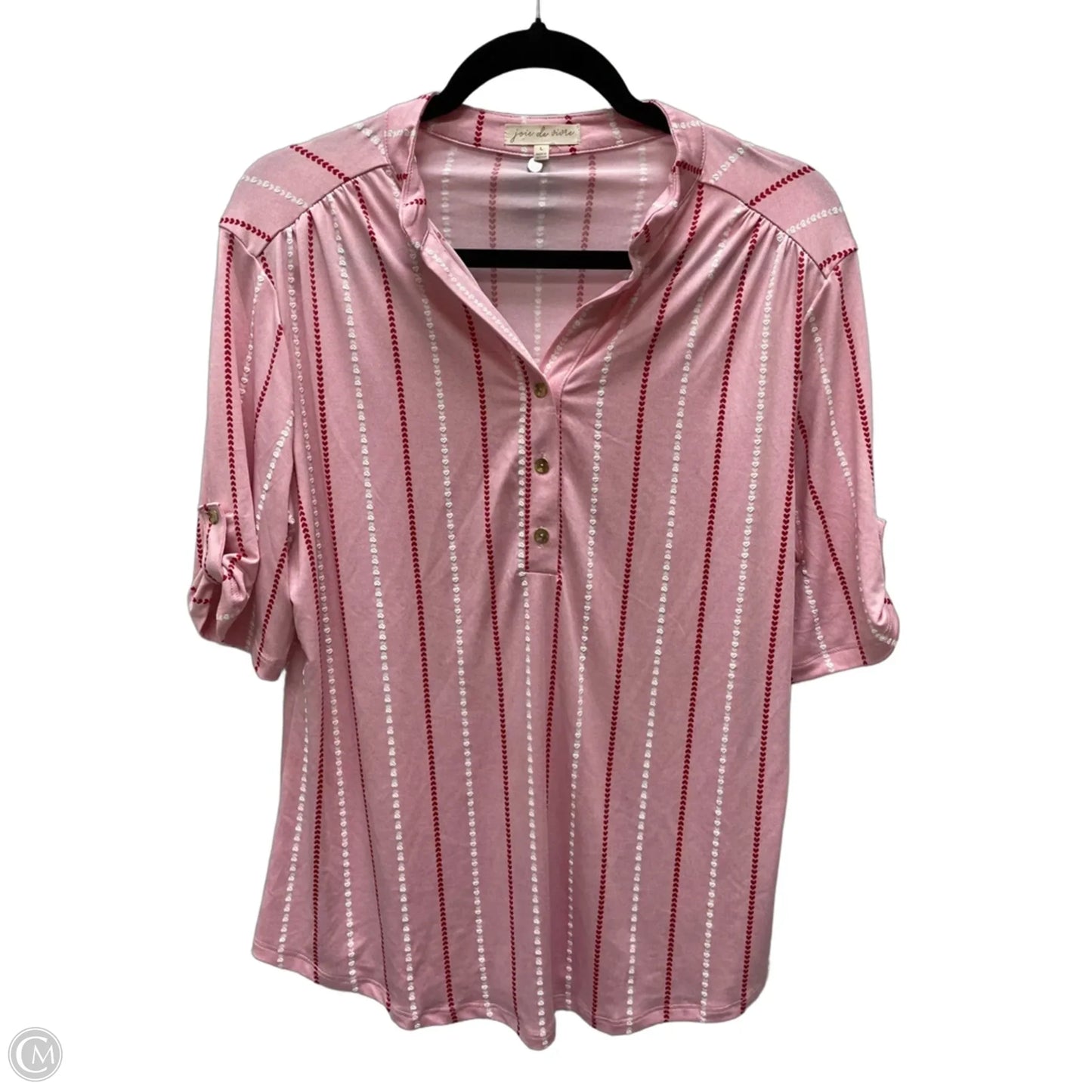 Top Short Sleeve By Clothes Mentor In Pink & Red, Size: L