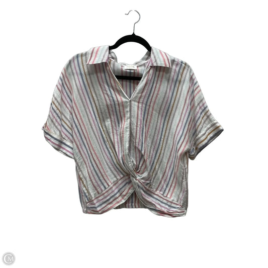 Top Short Sleeve By Fate In Striped Pattern, Size: S