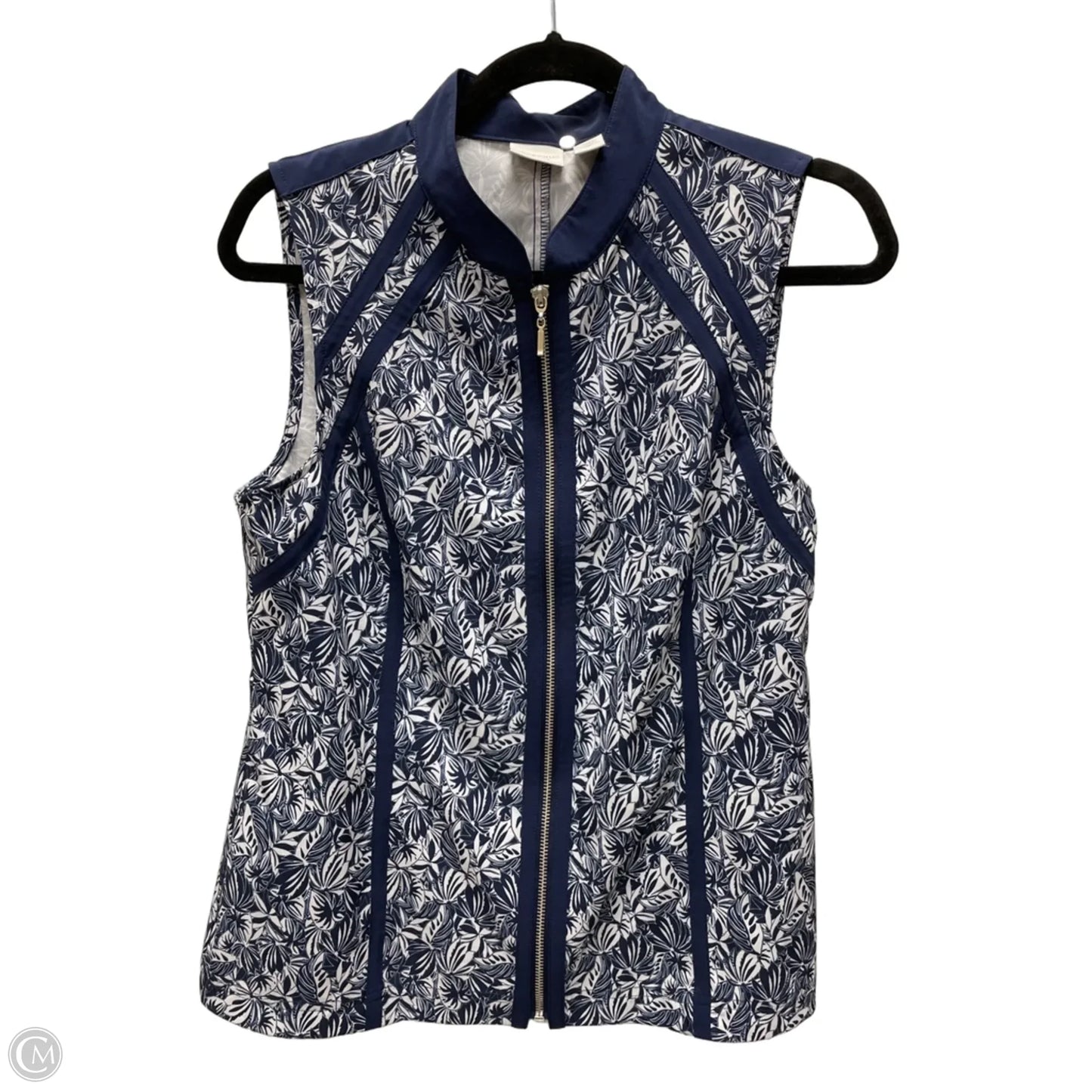 Vest Other By Chicos In Blue & White, Size: S