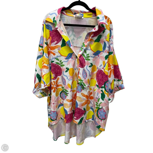 Top Short Sleeve By Chicsoul In Multi-colored, Size: 2x