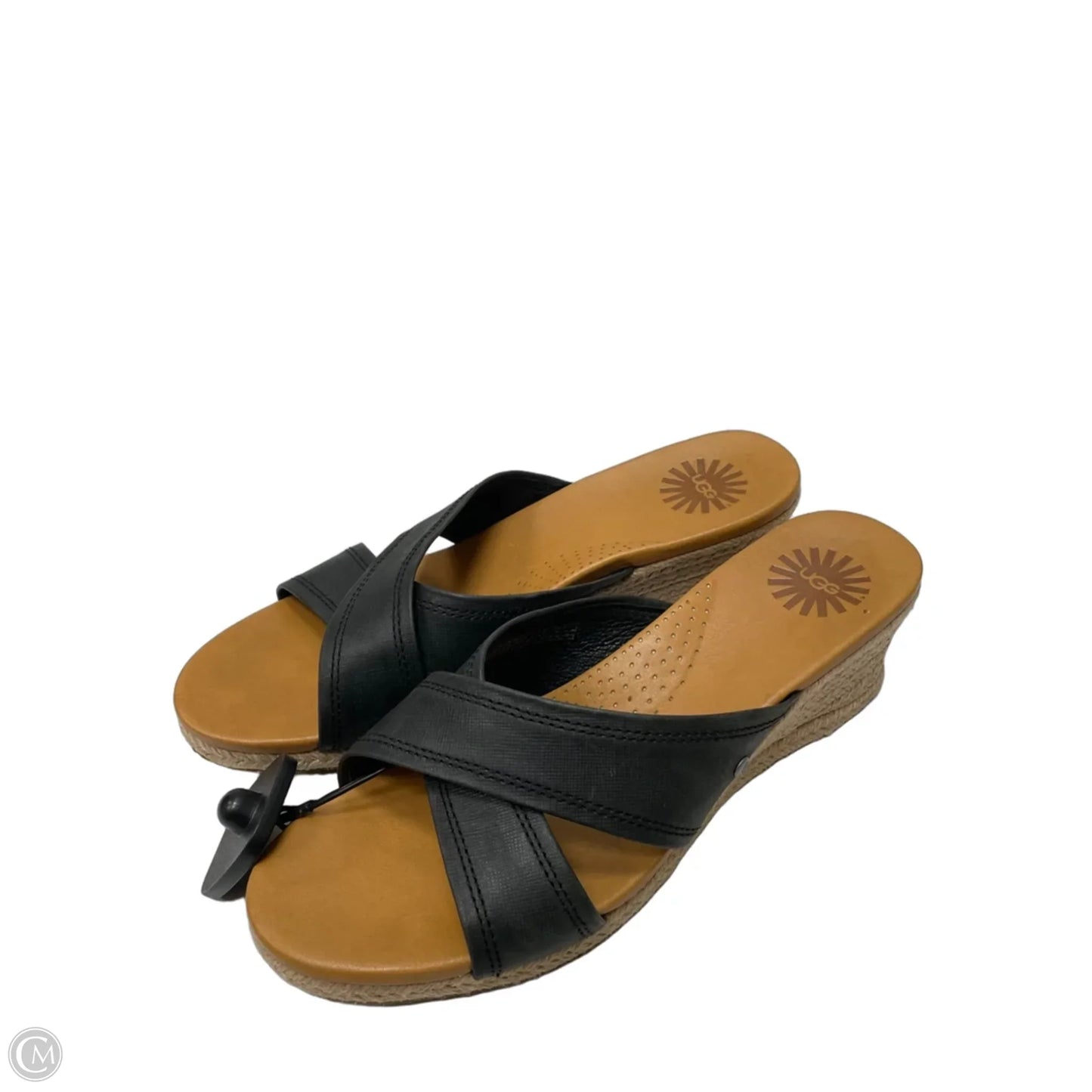Sandals Designer By Ugg In Black, Size: 9
