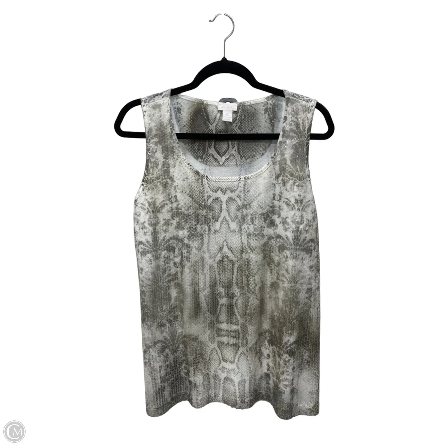 Tank Top By Chicos In Snakeskin Print, Size: L