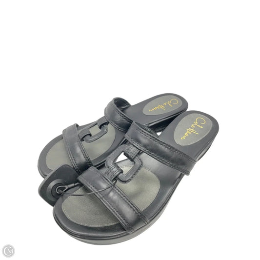 Sandals Heels Wedge By Cole-haan In Black, Size: 8.5